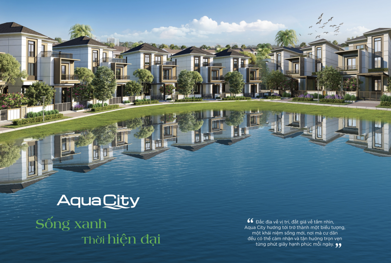 Sản phẩm dự án Aqua City đa dạng gồm nhà phố, biệt thự, shophouse,.. với diện tích đa dạng
