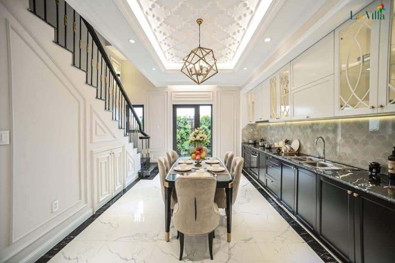 Phòng bếp nhà mẫu dự án Phúc An Garden 