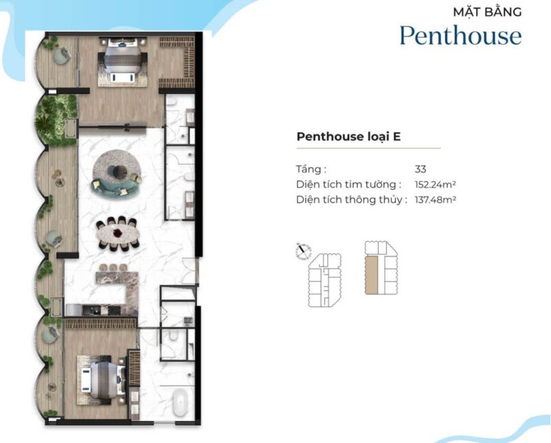 Thiết kế Penthouse Nam Ô