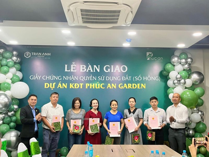 Trần Anh Group đã bàn giao hơn 80% sổ hồng dự án Phúc An Garden cho khách hàng